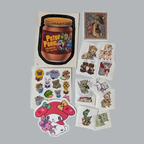 Vintage Sticker Mystery Pack 30+ Mixed Random Stickers - Picture 6 of 7